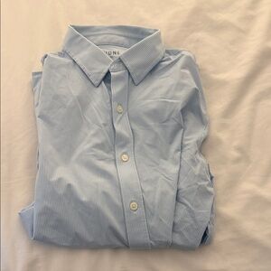 RHONE Light Blue Pinstripe Dress Shirt - Commuter